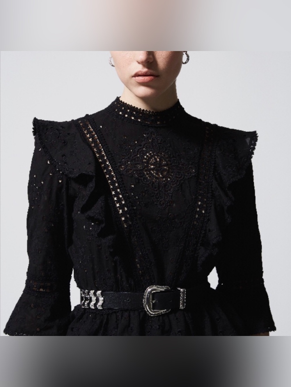 The Kooples Solar Flowers Cotton Broderie Top